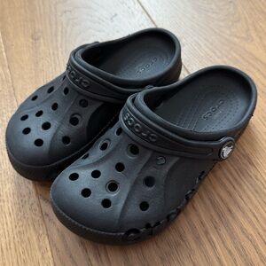 EUC Kids Black Classic Unisex Crocs - Size 12 - GUC